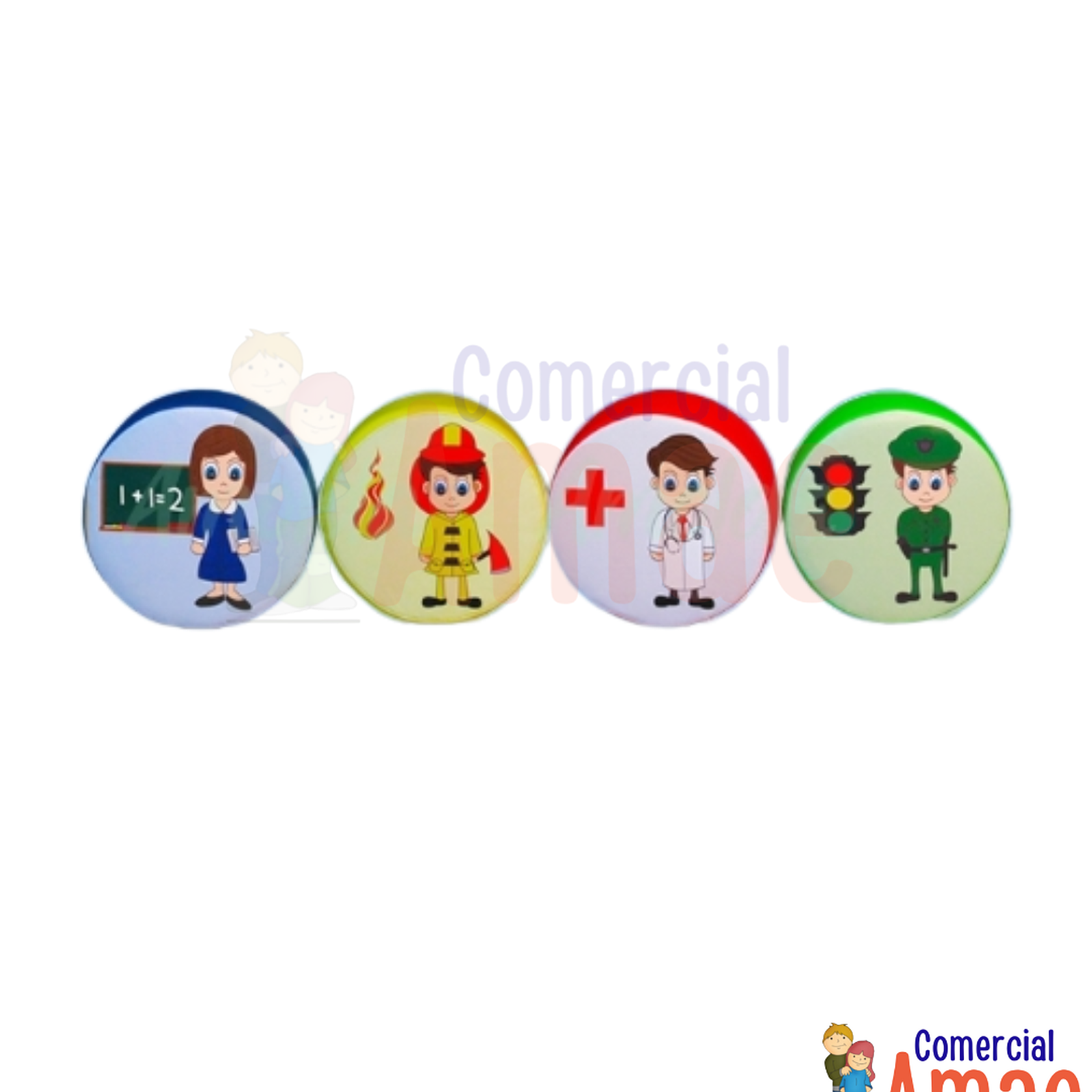 PUFF INFANTIL SERIE PROFESIONES 4 PIEZAS 2