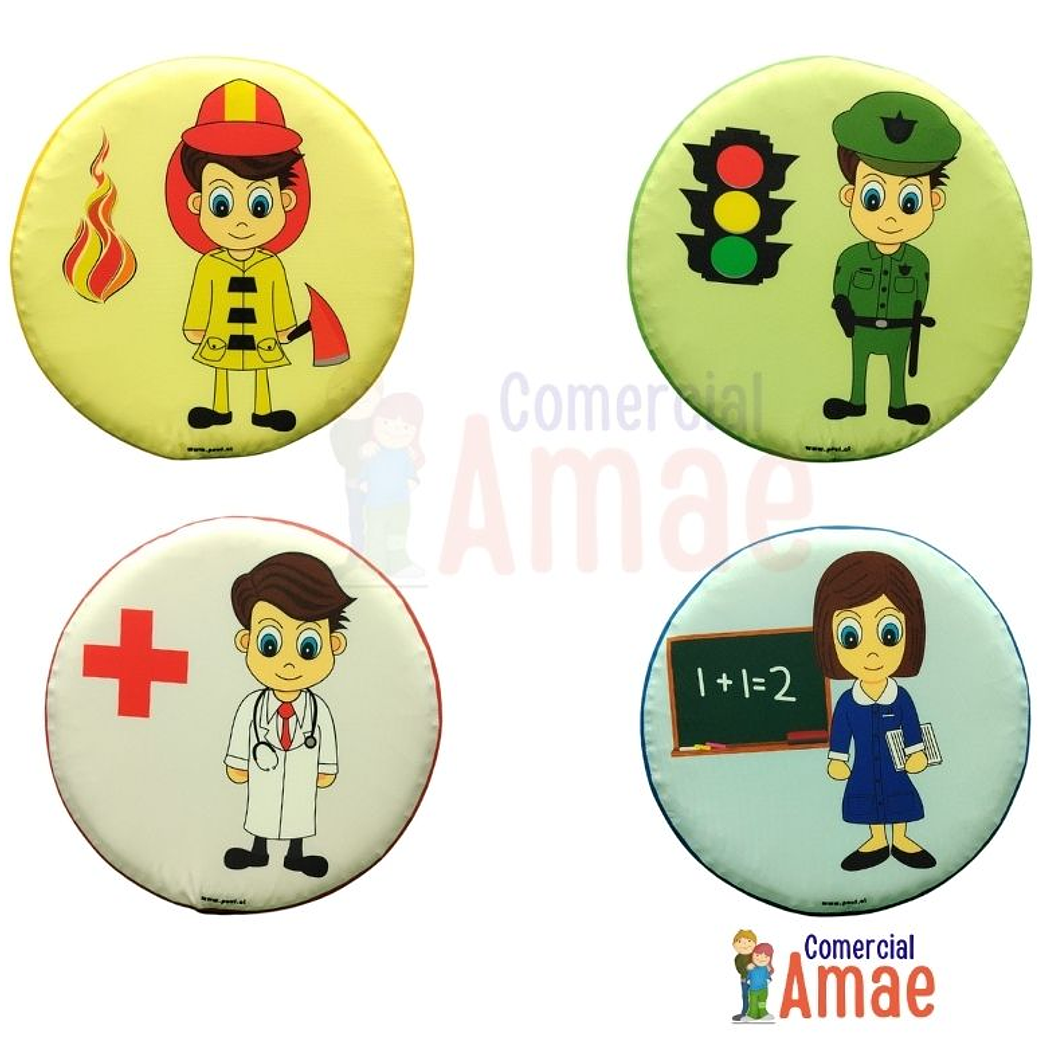PUFF INFANTIL SERIE PROFESIONES 4 PIEZAS 1