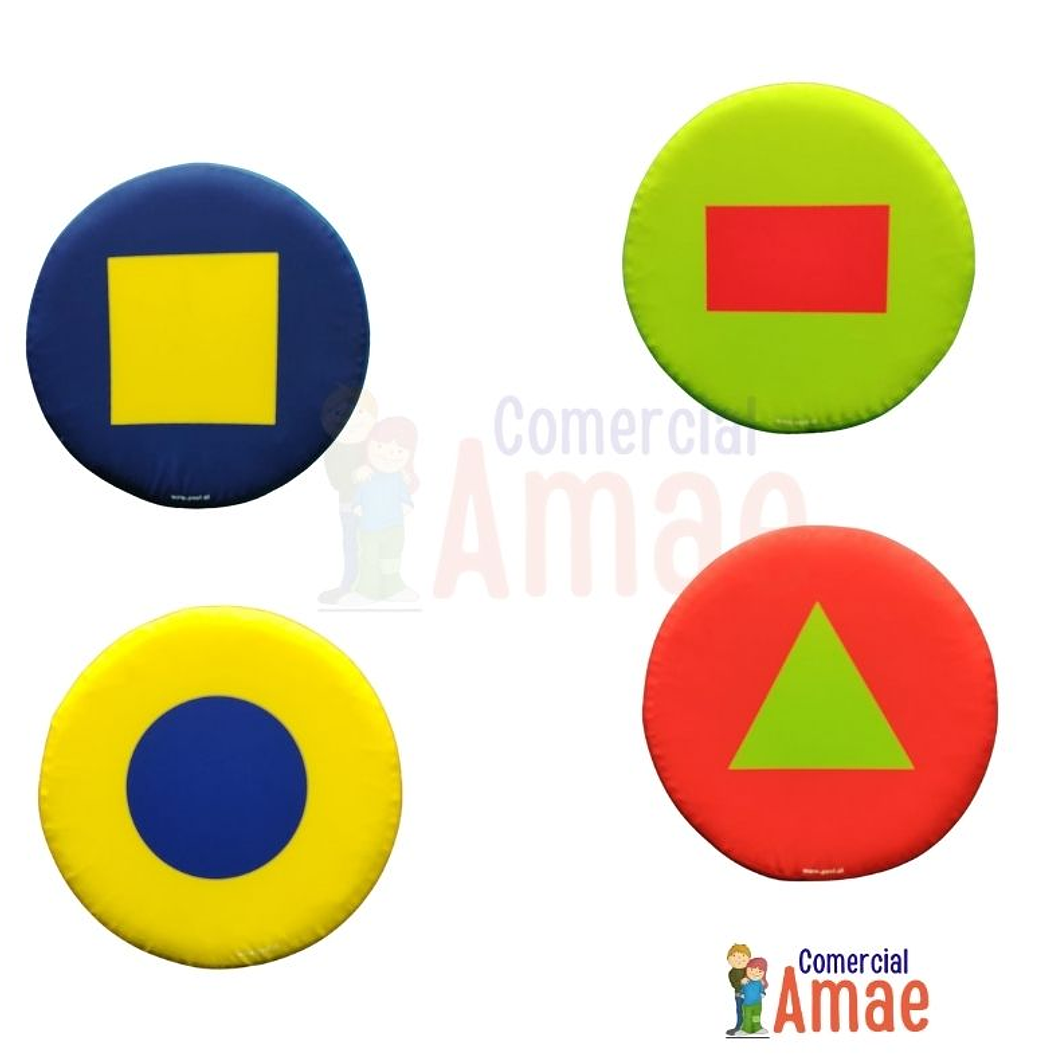 PUFF INFANTIL SERIE FIGURAS GEOMETRICAS 4 PIEZAS 1