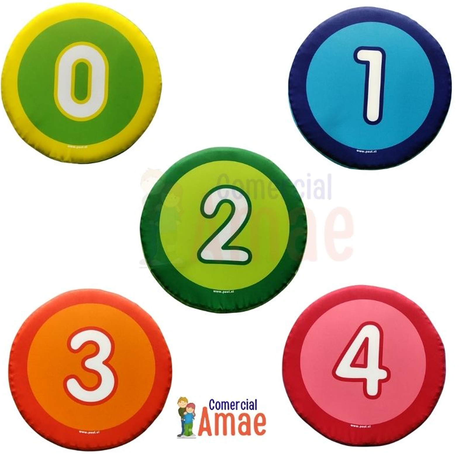PUFF INFANTIL SERIE NUMEROS 0 AL 9, 10 PIEZAS 1