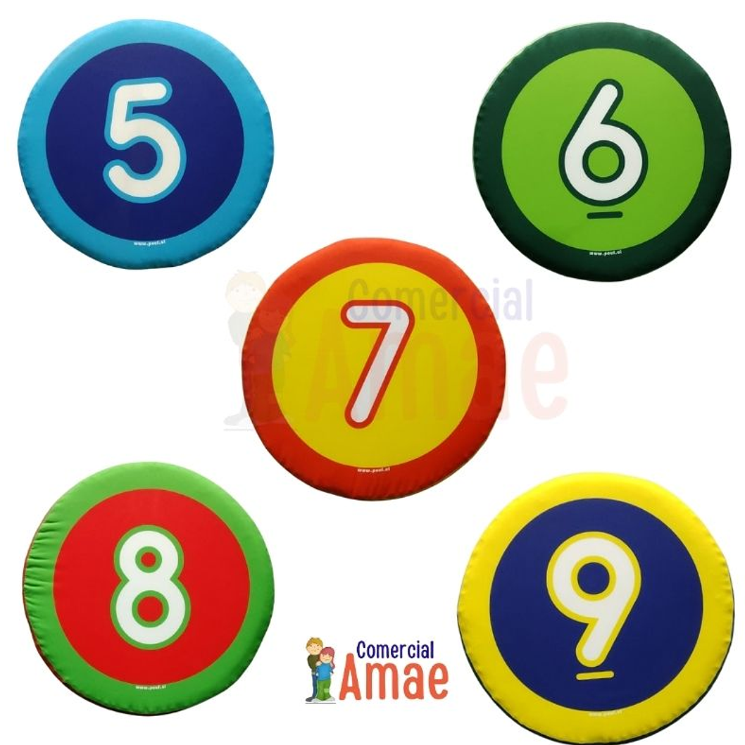 PUFF INFANTIL SERIE NUMEROS 0 AL 9, 10 PIEZAS 2