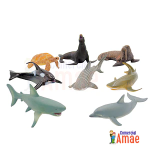 SET ANIMALES MARINOS 8 PIEZAS