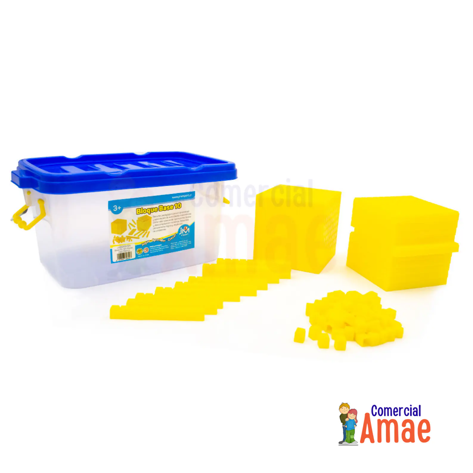 BLOQUE BASE 10 CONECTABLE AMARILLO - 121 PIEZAS 1