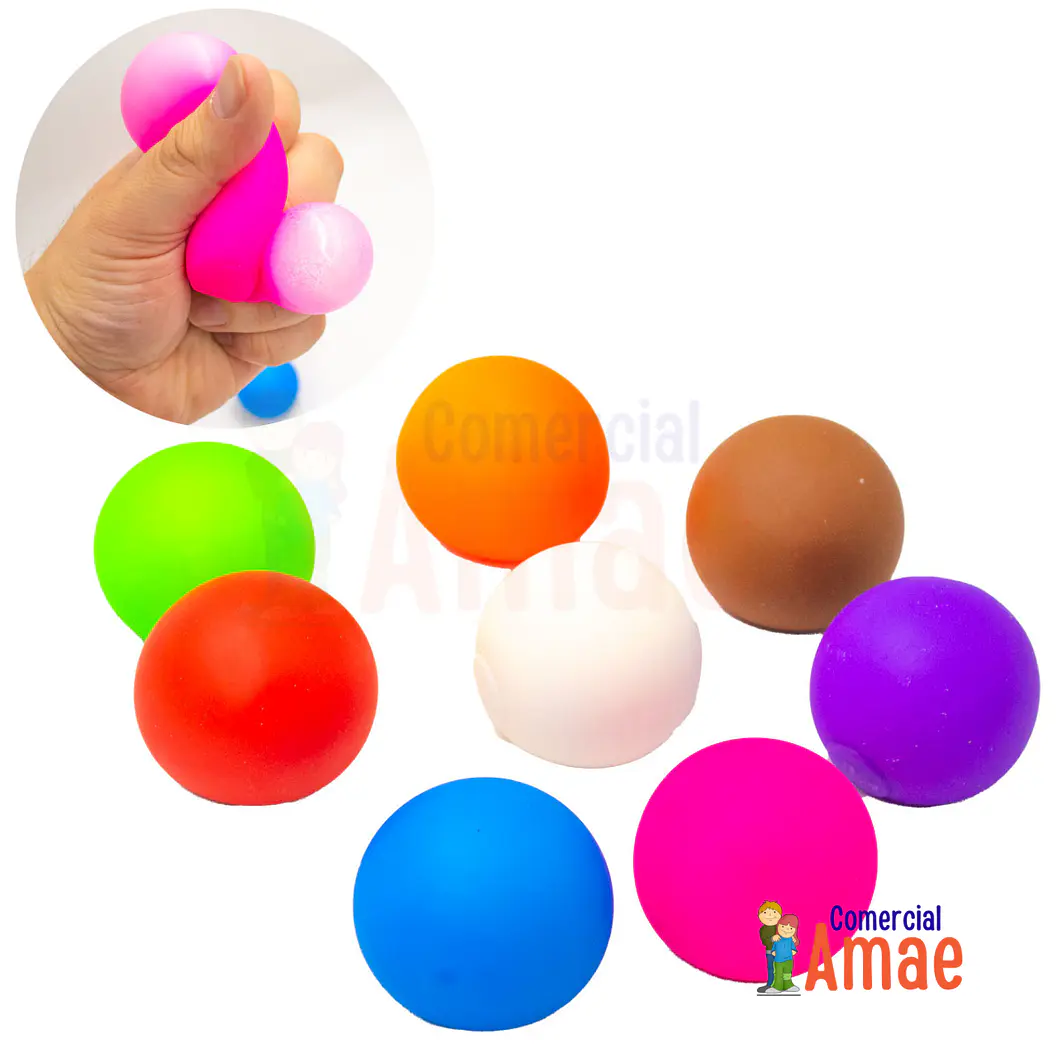PELOTAS SENSORIALES SQUISHY 8 PIEZAS 6.5 CM. 2