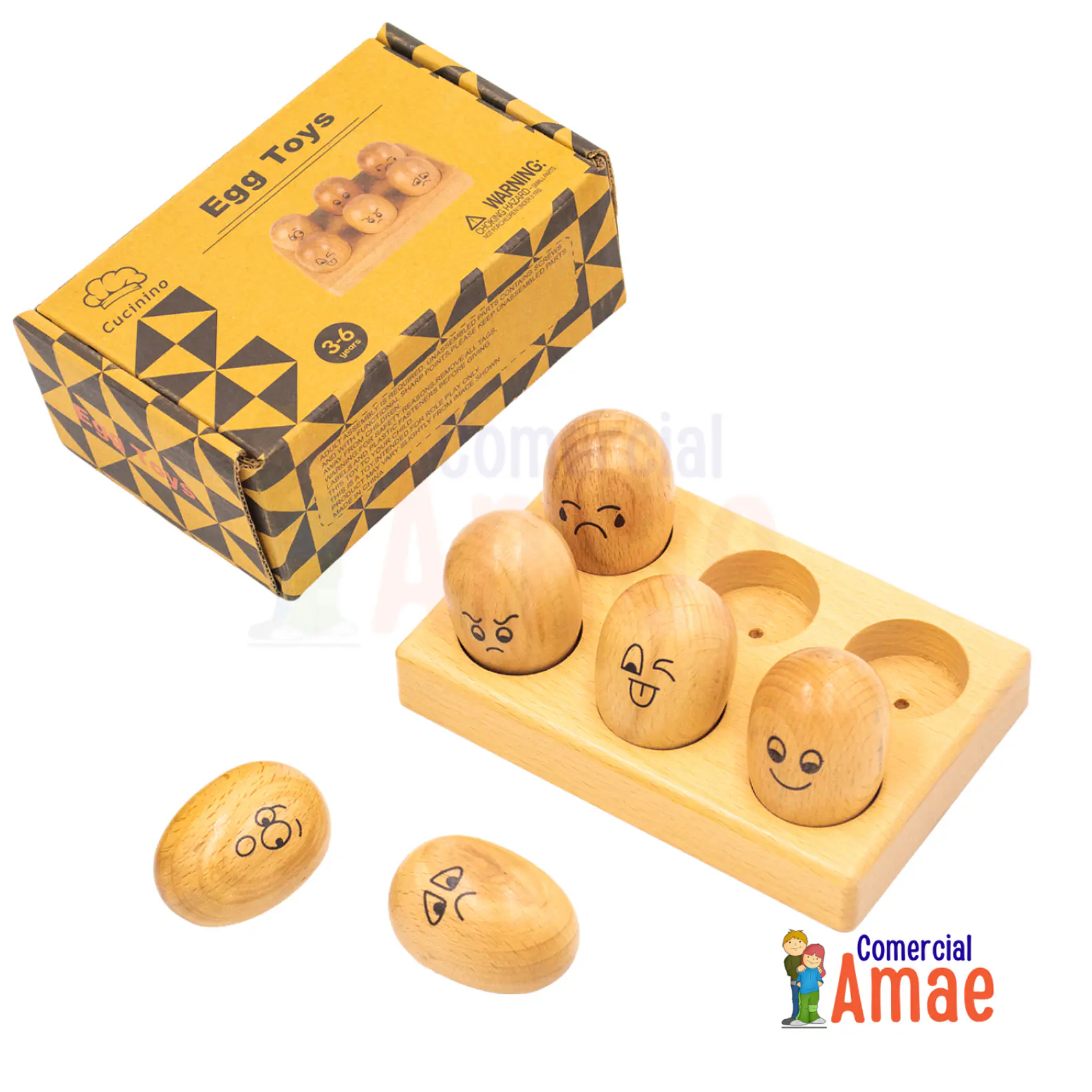 SET DE 6 HUEVOS DE LAS EMOCIONES 2