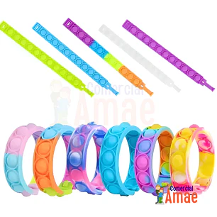 PULSERA DE RELACIÓN POP IT SET 6 UNIDADES