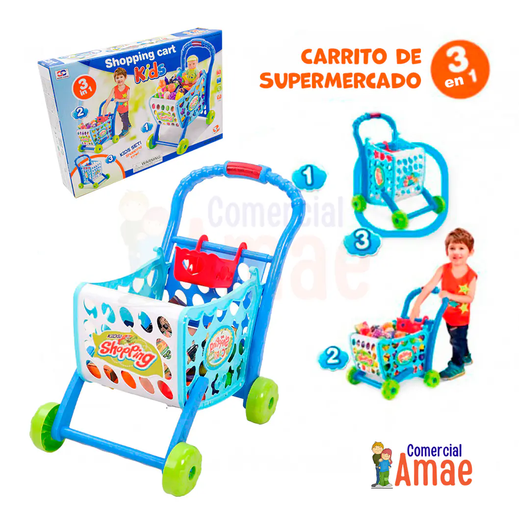 CARRO DE SUPERMERCADO CON ACCESORIOS 1