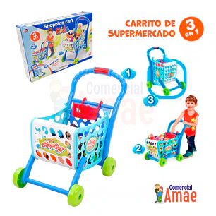 CARRO DE SUPERMERCADO CON ACCESORIOS