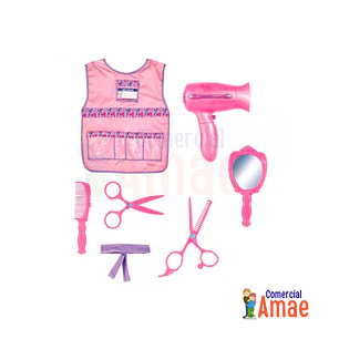 DISFRAZ DE PELUQUERA CON ACCESORIOS