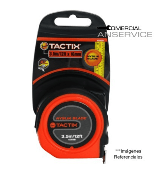 Huincha de medir 3,5 Mts x 5/8" (MM-PULG) #235381, Tactix ﻿**Producto sin IVA incluido﻿