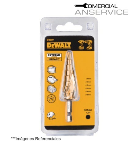 Broca Escalonada 8mm - 18mm #DT5027-QZ, Dewalt ﻿﻿**Producto sin IVA incluido﻿