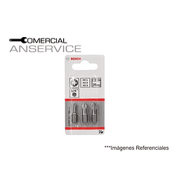 Set Puntas PH1 25mm 3 Piezas, Bosch ﻿**Producto sin IVA incluido﻿