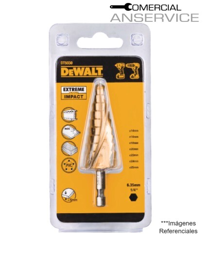 Broca Escalonada 14mm - 25mm #DT5030-QZ, Dewalt﻿ ﻿﻿﻿**Producto sin IVA incluido﻿﻿