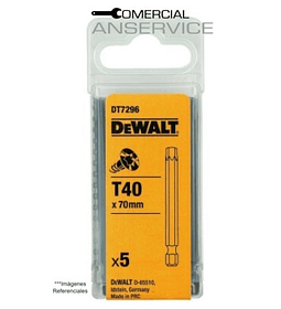 Punta de Atornillar Torx T40 x 70 mm #DT7296-QZ Dewalt **Producto sin IVA incluido 