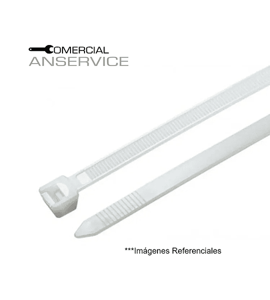 Amarra plástica 400mm x 4.8mm Blanca Frontec **Producto sin IVA incluido