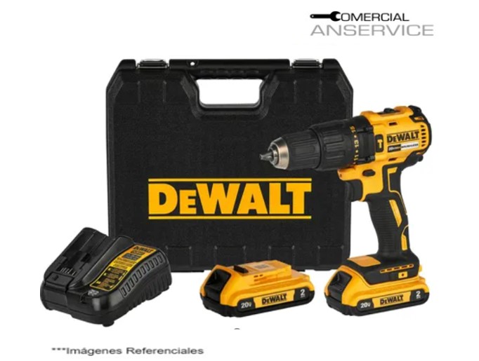 Taladro Percutor 20V Brushless 2 Baterías 2AH + Cargador #DCD7781D2-B2 Dewalt