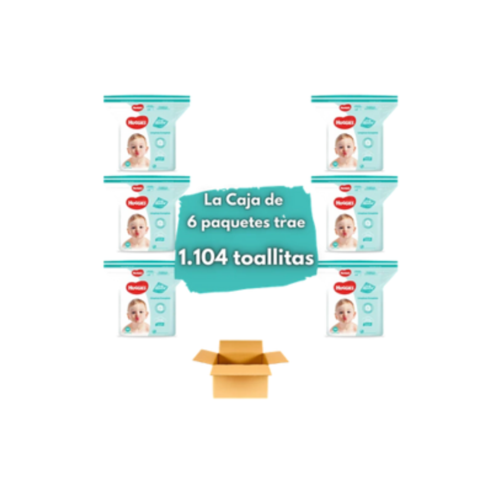 CAJA DE TOALLAS HÚMEDAS HUGGIES 184 UNI