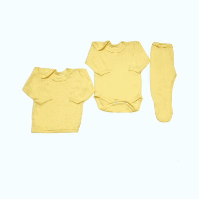 AJUAR LISO DE ALGODÓN TALLA 3 (6 A 9 MESES)