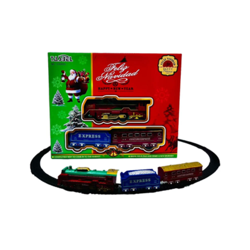 TREN NAVIDEÑO A PÍLA 13 PIEZAS 