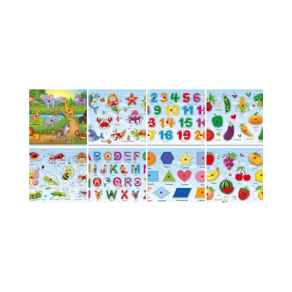 ROMPECABEZA ENCAJE FRUTA Y FIGURAS GEOMÉTRICAS