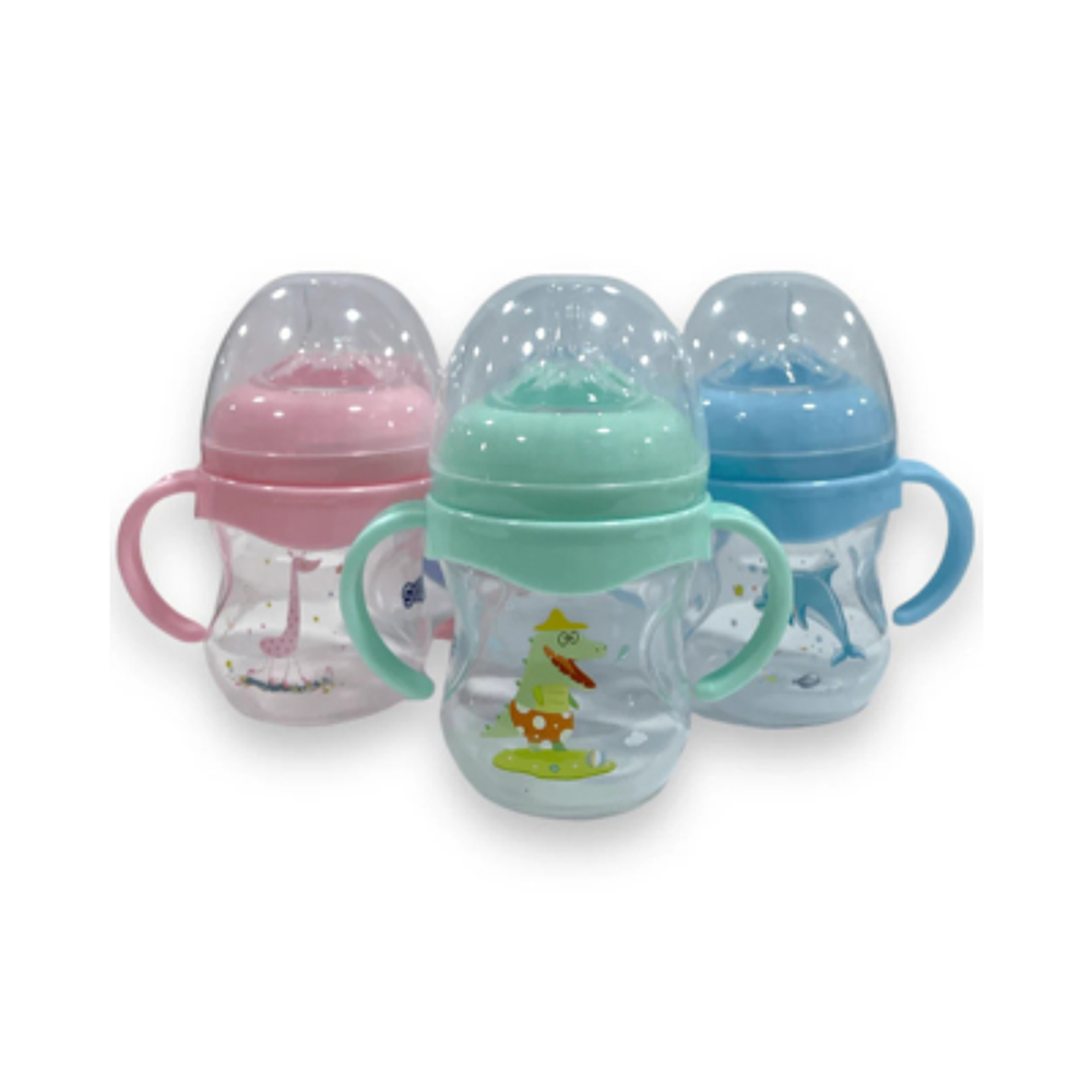 MAMADERA CON TAPA Y ASA 180 ML