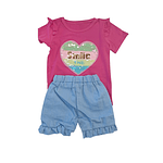 POLERA Y PANTALON CORTO PARA NIÑA 