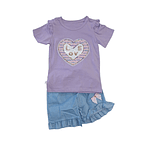 POLERA Y PANTALON CORTO PARA NIÑA 