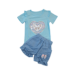 POLERA Y PANTALON CORTO PARA NIÑA 