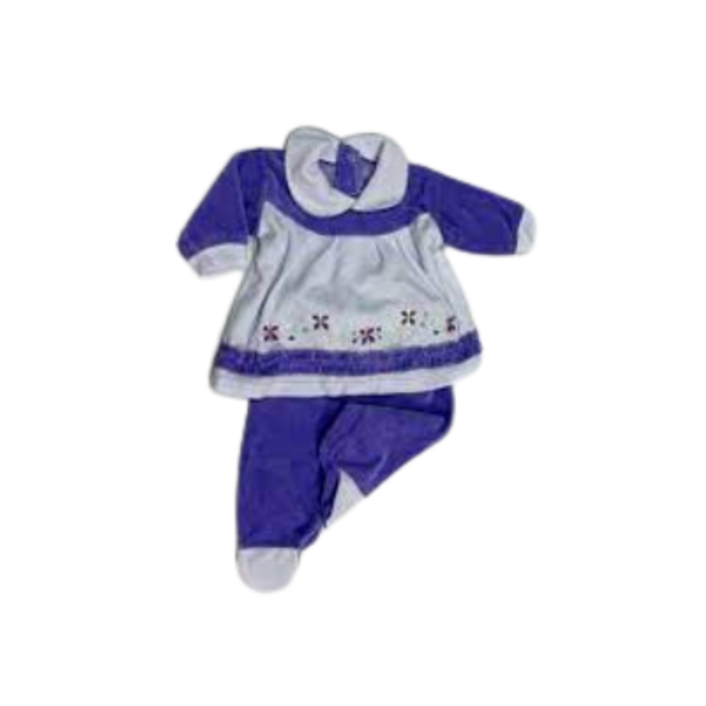 ENTERITO DE 2 PIEZAS PLUSH PARA NIÑA 0/3 MESES