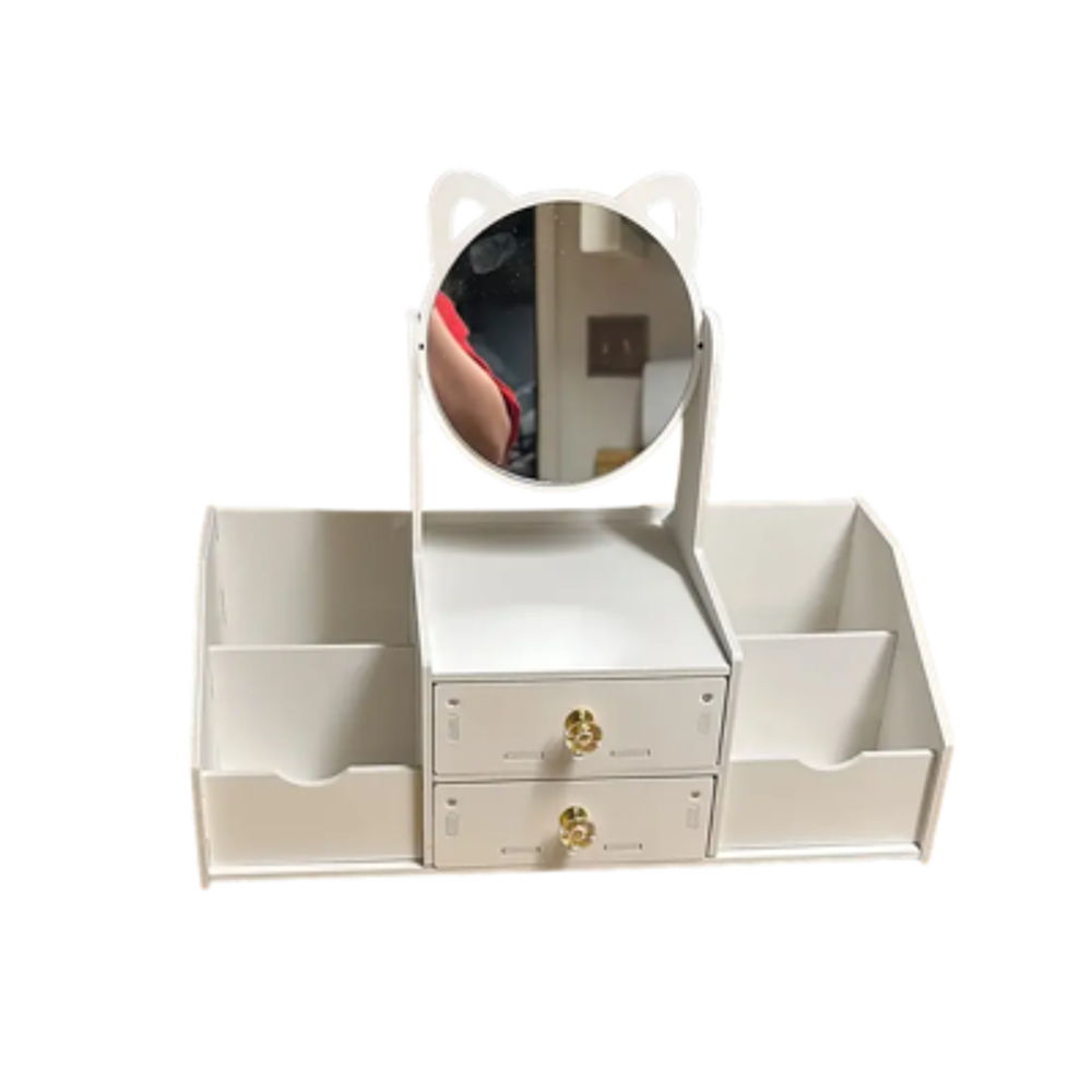 ORGANIZADOR DE MAQUILLAJE CON ESPEJO 