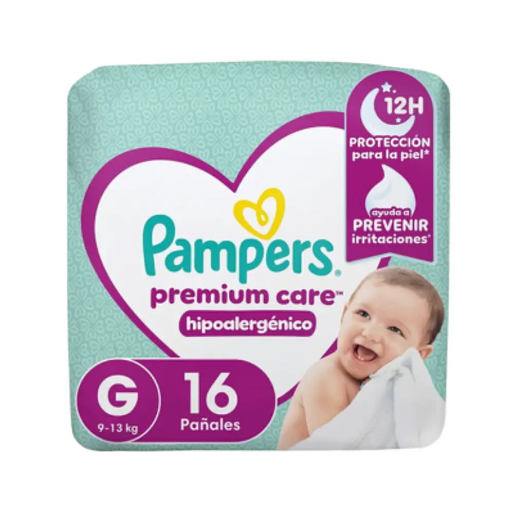PAMPERS PREMIUM CARE G 16 PAÑALES 