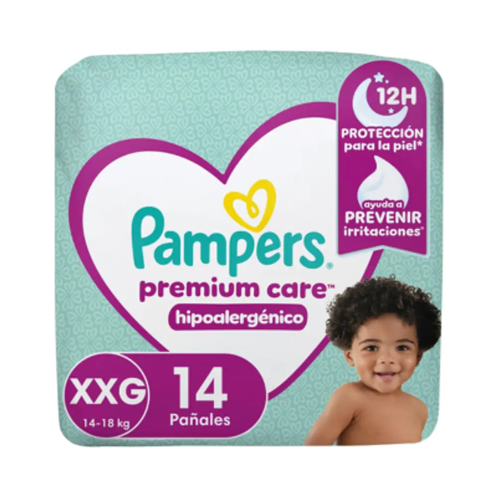 PAMPERS PREMIUM CARE XXG 14 PAÑALES