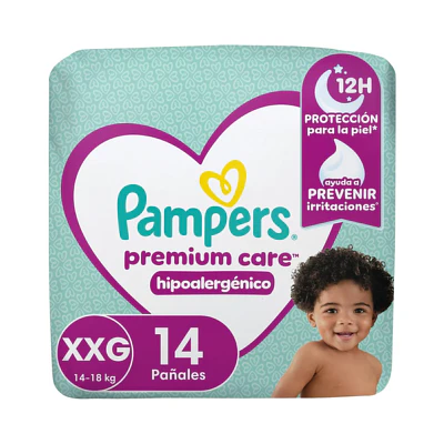 PAMPERS PREMIUM CARE XXG 14 PAÑALES
