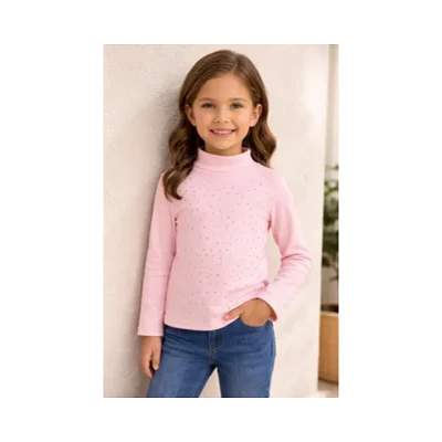 SUÉTER CUELLO ALTO CON BRILLANTES 
