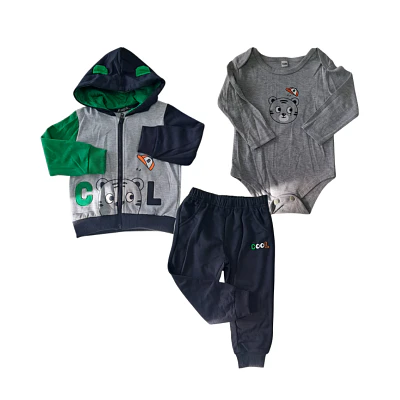 BUZO PARA NIÑO 3 PIEZAS (POLERON CON CIERRE-BODY-PANTALÓN)