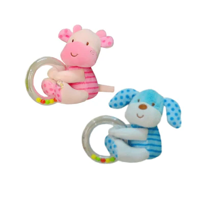 JUGUETE PELUCHE CON SONAJERO TRASPARENTE 