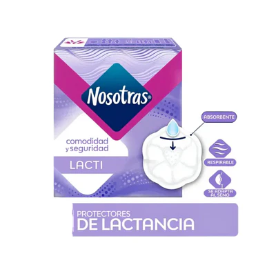 PROTECTOR MAMARIO ALGODÓN NOSOTRAS 20 UNIDADES 