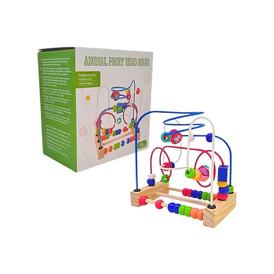 JUEGO LABERINTO Y ÁBACO DE MADERA