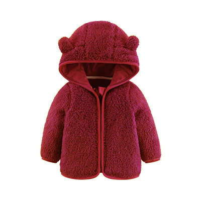 POLERON PARA NIÑA CON CIERRE Y GORRO
