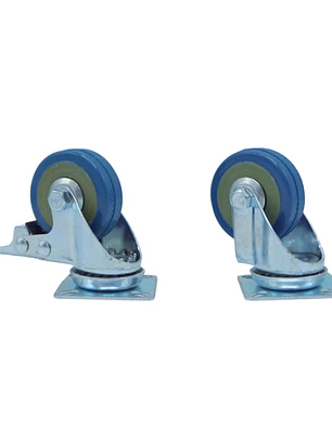 Rueda PVC gris 50mm. Sin freno