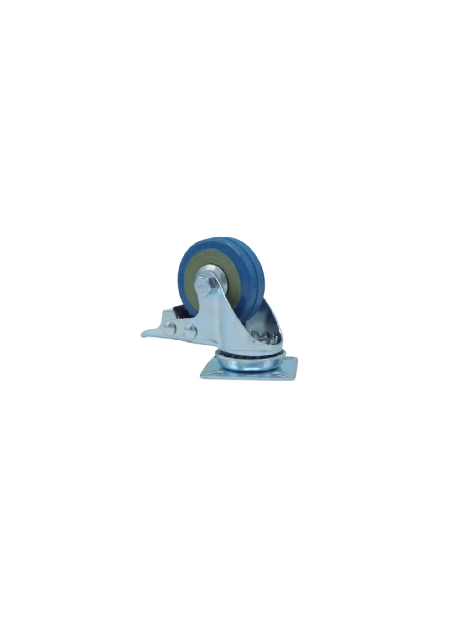 Rueda PVC gris 50mm. Con freno 1
