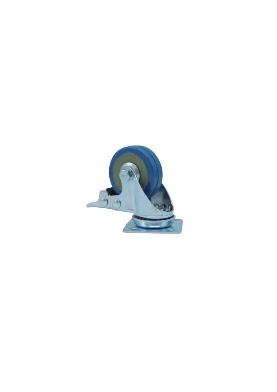 Rueda PVC gris 75mm. Con Freno 1