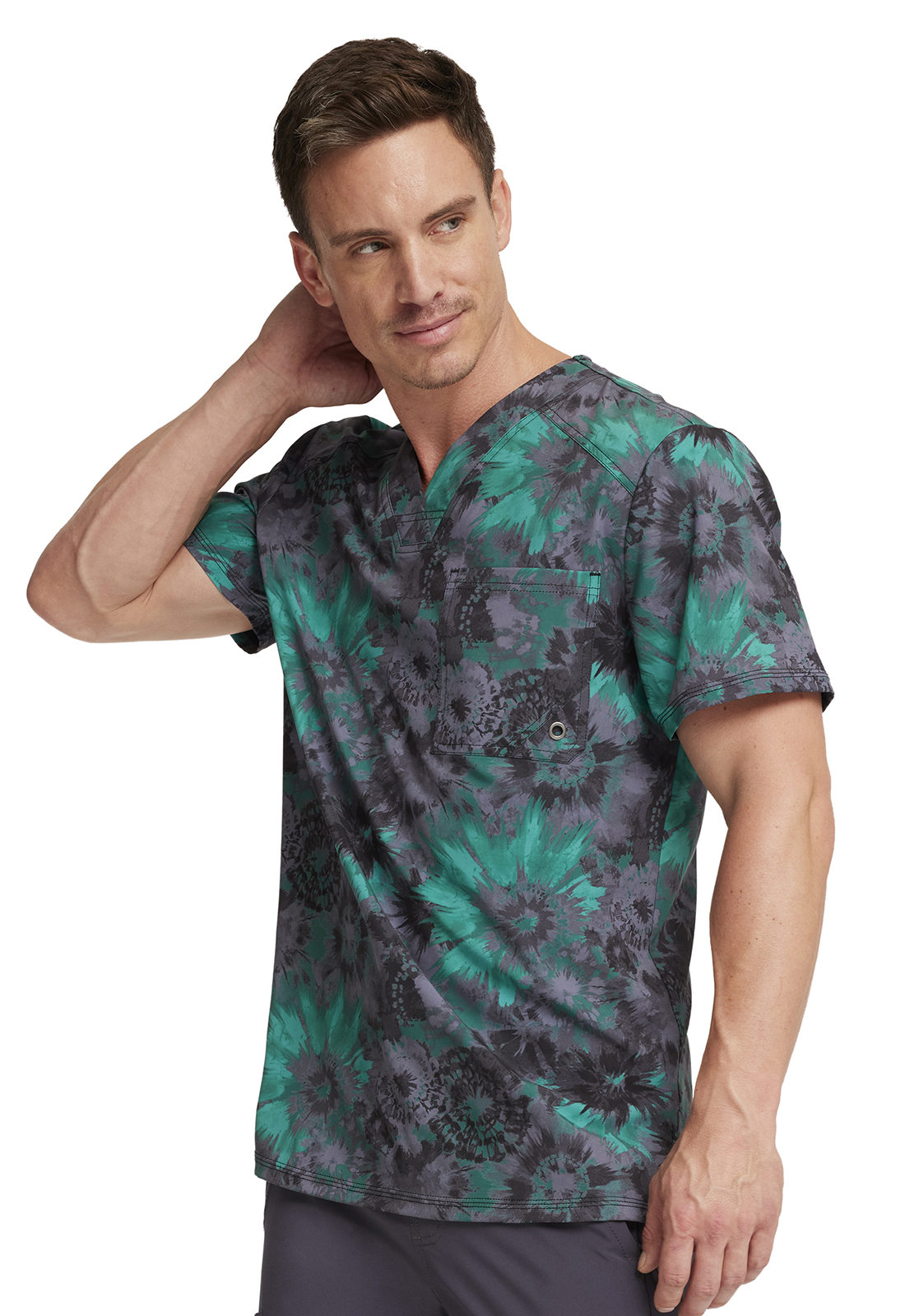 TOP CLÍNICO ESTAMPADO HOMBRE, CHEROKEE INFINITY CK902 TRBU