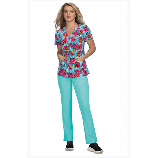 TOP CLÍNICO ESTAMPADO MUJER, KOI BETSEY  JOHNSON  B121PR PFL