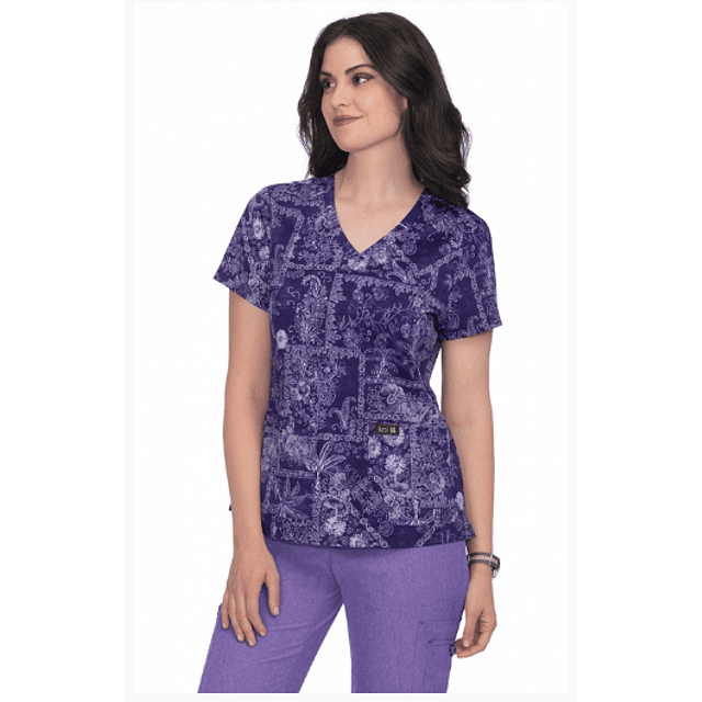 TOP ESTAMPADO MUJER,  LESLIE DE KOI BASIC 384PR DNM