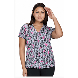 TOP CLÍNICO ESTAMPADO MUJER, KOI LESLIE 384PRM IKH