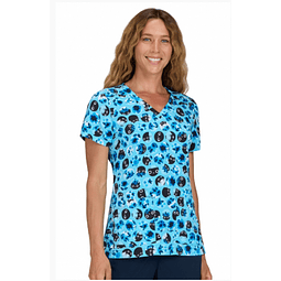 TOP CLÍNICO ESTAMPADO MUJER, KOI ARTIST SERIES EDICIÓN LIMITADA 1122PRA BFC