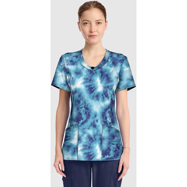 TOP CLÍNICO ESTAMPADO MUJER, CHEROKEE INFINITY CK609 STTD