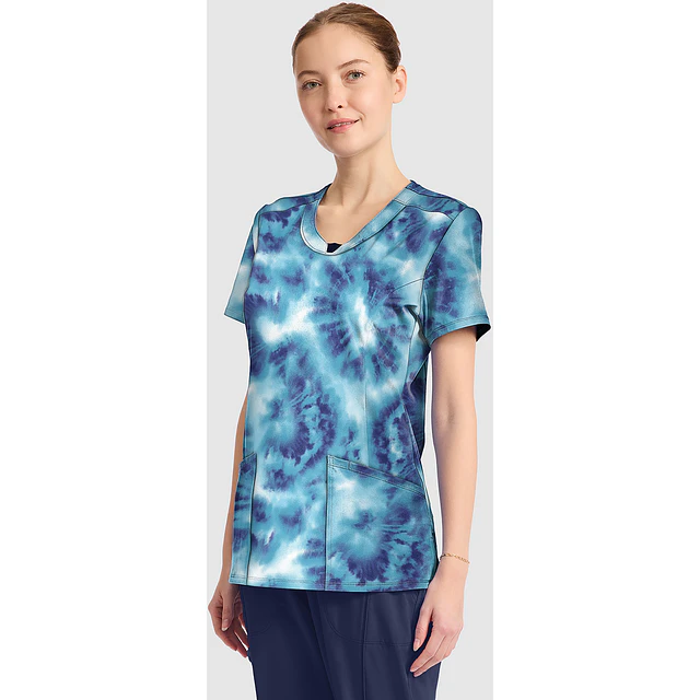 TOP CLÍNICO ESTAMPADO MUJER, CHEROKEE INFINITY CK609 STTD