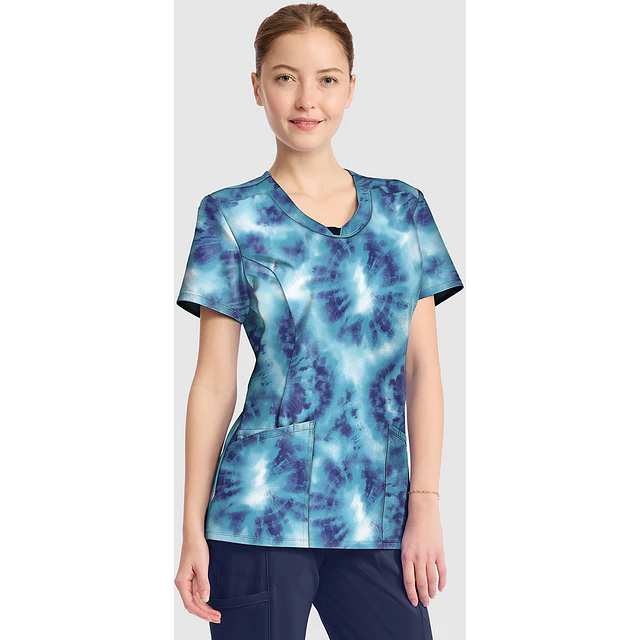 TOP CLÍNICO ESTAMPADO MUJER, CHEROKEE INFINITY CK609 STTD